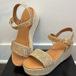 NIB JCrew leopard platform espadrilles